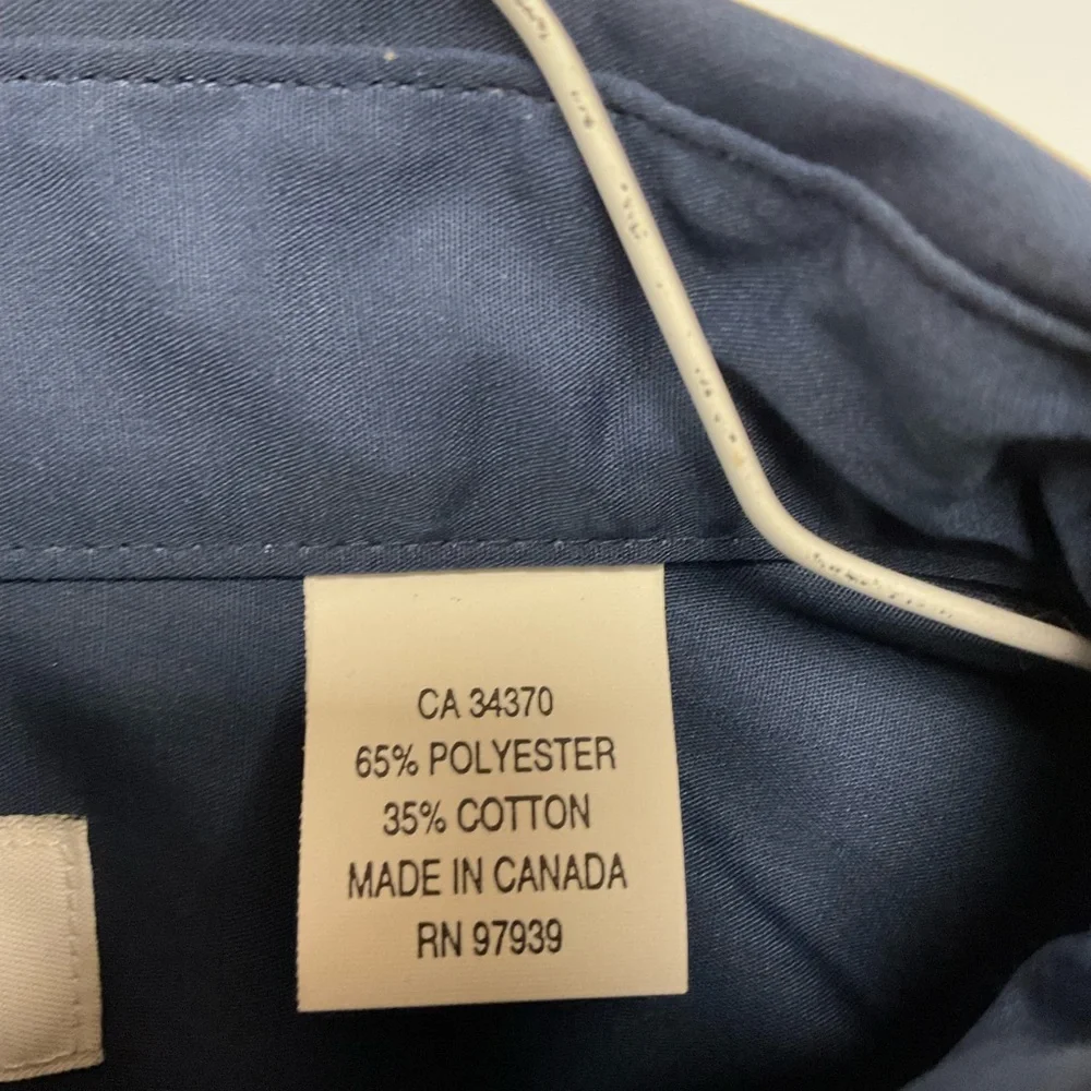 Autom Tailored Apparel Short Sleeve 17 1/2 Tab Collar Blue - Picture 4 of 5